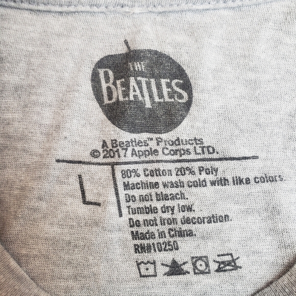 Size Large Beetles Abby Road Gray TShirt - Picture 3 of 4